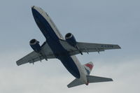 G-LGTG @ EHAM - British Airways 737-300 flying over just after take off from Amsterdam Schiphol airport, the Netherlands. - by Henk van Capelle