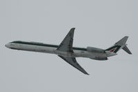 I-DAWB @ EHAM - Alitalia MD-82fling off after taking off from Amsterdam Schiphol airport, the Netherlands. - by Henk van Capelle