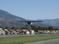 N683M @ SZP - 2012 Cubcrafters CC11-160 CARBON CUB LSA, Lycoming O-360-based CC340 with O-320 cylinders rated 180 Hp for 5 minutes, 80 Hp cruise, first touch & go STOL takeoff on Rwy 22L grass. Note wing landing lights & nav lights on. Stall speed is 32 mph. - by Doug Robertson