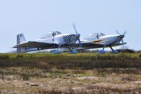 G-VFDS @ EGFH - Resident Vans RV-8's waiting for a departure slot.  G-EGRV in the background. - by Roger Winser