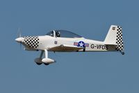 G-VFDS @ EGFH - Resident Vans RV-8 departing Runway 22 at Swansea Airport. - by Roger Winser