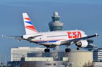 OK-MEK @ EHAM - CSA A319 landing in AMS - by FerryPNL
