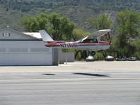 N714HH @ SZP - 1977 Cessna 150M, Continental O-200 100 Hp, landing Rwy 22 - by Doug Robertson