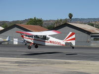 N1602G @ SZP - 1968 Champion 7ECA CITABRIA, Lycoming O-235 115 Hp, landing Rwy 22 - by Doug Robertson