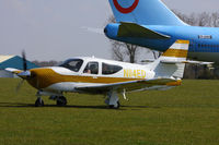 N114ED @ EGBP - visitor to the Rockwell Commander fly-in at Kemble - by Chris Hall