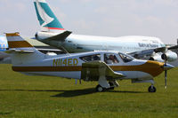 N114ED @ EGBP - visitor to the Rockwell Commander fly-in at Kemble - by Chris Hall