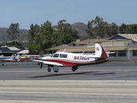 N4786H @ SZP - 1979 Mooney M20J 201, Lycoming IO-360-A&C 200 Hp, landing Rwy 22 - by Doug Robertson