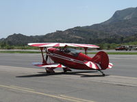 N49BR @ SZP - 1980 Aerotek PITTS S-2A, Lycoming AEIO-540 260 Hp, S-turns taxi to Rwy 22 - by Doug Robertson