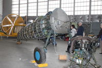 42-17800 @ KFFO - At the restoration facility receiving a complete overhaul. - by Glenn E. Chatfield