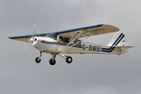 G-BWBI @ EGFH - Resident Taylorcraft F-22A, the only example on the UK register. Previously registered N22UK. - by Roger Winser