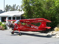 N7145G @ SZP - 2012 American Champion 8KCAB SUPER DECATHLON, Lycoming AEIO-360-H1B 180 Hp, tri-blade prop, highly personalized finish, cowl off for maintenance at CP Aviation - by Doug Robertson