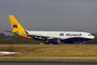 G-EOMA @ EGCC - in Monarch's yellow tail scheme - by Chris Hall