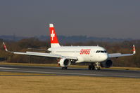 HB-JLT @ EGCC - Brand new A320 fitted with Sharklets - by Chris Hall