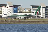 EI-RNA @ EGLC - EI-RNA (Parco Nazionale del Vesuvio), 2011 Embraer ERJ-190-100LR 190LR, c/n: 19000470 at London City - by Terry Fletcher