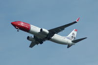LN-NOR @ EGCC - Norwegian Boeing 737-81D (Povel Ramel) on approach to Manchester AIrport. - by David Burrell