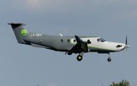 LX-SKY @ ELLX - on final RW24 - by Friedrich Becker