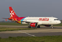 9H-AEK @ EGSH - Arriving at EGSH for the first Malta flight of the summer.