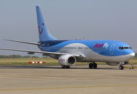 OO-VAC @ EGSH - Being towed to hangar 3 for Mx by KLM Uk.
