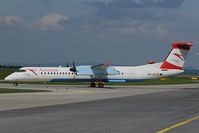 OE-LGG @ LOWW - Austrian Airlines Dash8-400 with Tyrolean Airways sticker - by Dietmar Schreiber - VAP