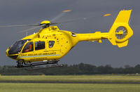 G-HEMN @ EGSH - Departing EGSH (New Night vision gear fitted)