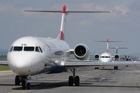 OE-LVO @ LOWW - Austrian Airlines Fokker 100 with Tyrolean sticker - by Dietmar Schreiber - VAP
