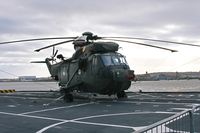 ZD627 - Royal Navy Sea King HC 4 on Board                  HMS Illustrious - by Ron Roberts