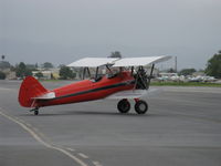 N65124 @ SZP - 1943 Boeing Stearman A75N1 (PT-17) 'Spirit of OPEC', P&W R-985 Wasp Jr. (by Jacobs) 450 Hp upgrade, holding short 04 - by Doug Robertson