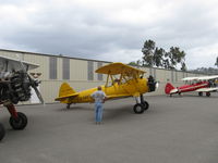 N69765 @ SZP - 1941 Boeing Stearman A75N1 as Navy N2S-1, Continental W670 220 Hp, on Aviation Museum of Santa Paula display ramp - by Doug Robertson