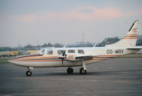 OO-MRF @ STN - Aerostar 601P visiting Stansted in January 1980. - by Peter Nicholson
