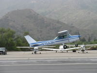 N704JH @ SZP - 1976 Cessna 150M, Continental O-200 100 Hp, takeoff climb Rwy 22 - by Doug Robertson