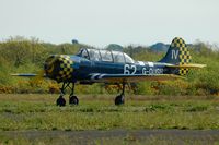 G-OUGH @ EGFH - Resident Yak-52. Marked 74/JA on starboard fuselage/fin. - by Roger Winser