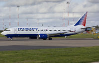 EI-CXK @ EGSH - Departing NWI after spray...