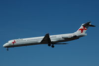 SE-RDS @ ESSA - FlyNordic MD-83 approaching Stockholm Arlanda airport, Sweden.