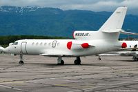 N930JG @ LSGG - A visitor for EBACE parked on the North Apron. - by Carl Byrne (Mervbhx)