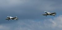 G-VFDS @ EGFH - Shortly after take off from Runway 22, G-VFDS seen leading G-EGRV. - by Derek Flewin