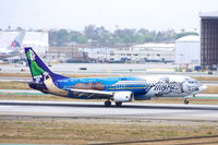 N705AS @ KLAX - Alaska Airlines 737-400 Spirit of Alaska Statehood - by speedbrds