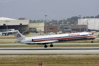 N968TW @ KLAX - American Airlines MD-80