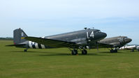 N147DC @ EGSU - 5. N147DC Dakota pair on the flightline at the IWM Spring Airshow, May 2013.