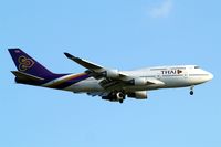 HS-TGZ @ EGLL - Boeing 747-4D7 [28706] (Thai Airways) Home~G 25/05/2013. On approach 27L.