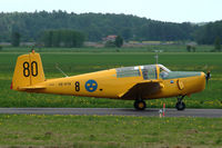 SE-KYA @ ESOW - Saab Safir of Ärna Flygklubb taxying at Västerås Hässlö airport, Sweden.