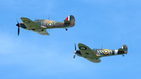 G-CHTK @ EGSU - 45. G-CHTK - now P3886 and P7308 at the IWM Spring Airshow, May 2013.