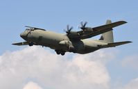 ZH872 @ EGFH - RAF Hercules C.4 coded 872 of the RAF Brize Norton Transport Wing climbing out after a practice approach to Runway 22. - by Roger Winser