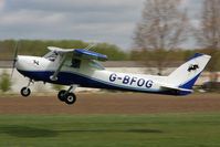 G-BFOG @ EGBR - Cessna 150M at The Real Aeroplane Club's May-hem Fly-In, Breighton Airfield, May 2013. - by Malcolm Clarke