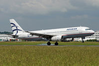 SX-DVN @ LOWL - Aegean Airlines Airbus A320-232 landing in LOWL/LNZ