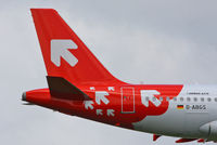 D-ABGS @ EGSS - in a hybrid Air Berlin/OLT Express Poland scheme - by Chris Hall