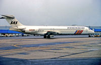 OY-KHF @ EKCH - Copenhagen Kastrup 17.4.90 in old c/s. - by leo larsen