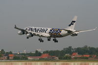 OH-LQD @ EBBR - Flight AY811 is descending to RWY 25L