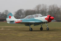 G-TYAK @ EGBR - Bacau Yak-52 at The Real Aeroplane Club's Spring Fly-In, Breighton Airfield, April 2013. - by Malcolm Clarke