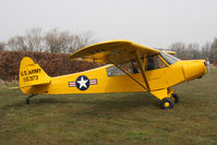 G-AYPM @ EGBR - Piper L-18C Super Cub at The Real Aeroplane Club's Spring Fly-In, Breighton Airfield, April 2013. - by Malcolm Clarke