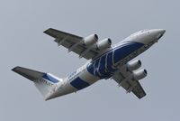 EI-RJX @ EGSH - Just airbourne from runway 09. - by Graham Reeve